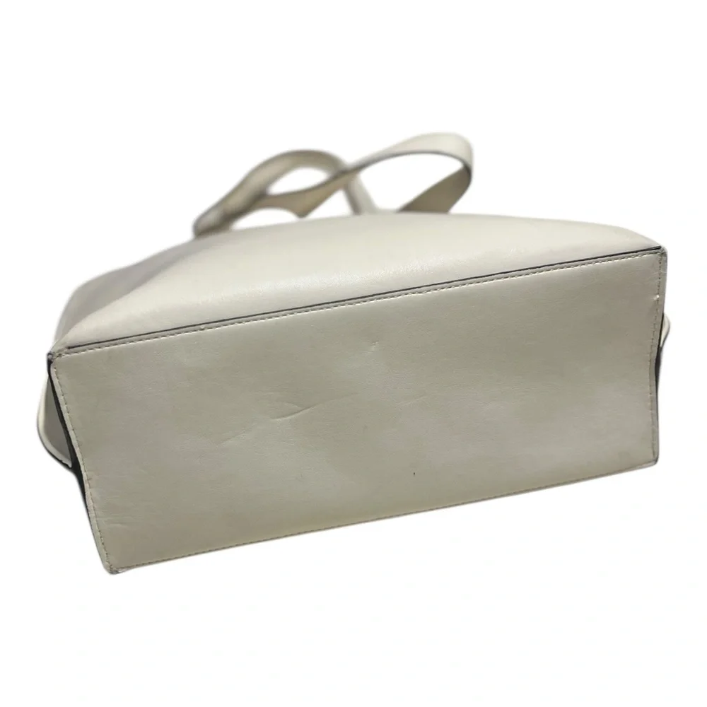 Karl Lagerfeld Cream Tote with Bow Detail